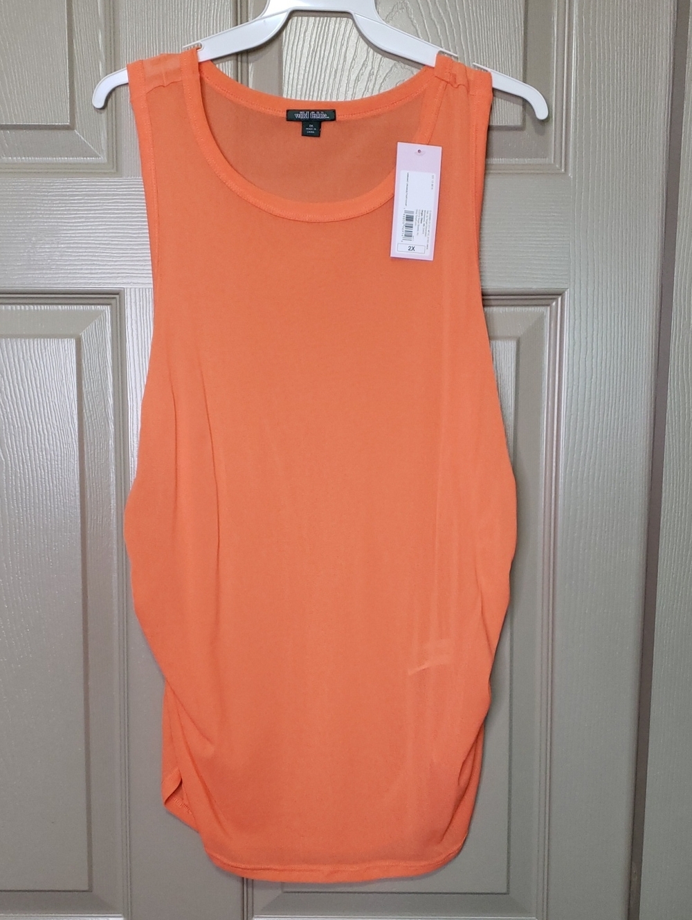 Wild Fable Coral Orange Mesh Tank Top Size 2x